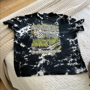 Black Tie-Dye Graphic T-Shirt